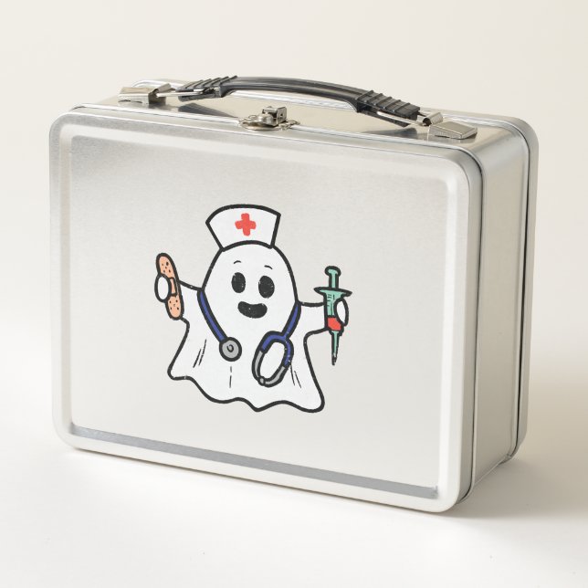 Lunch Box Infirmière Ghost Scrub Costume Halloween Pour Infi (Devant)