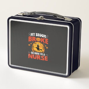 Lunch Box Infirmière Halloween Balai Cassé Sorcière Graphiqu