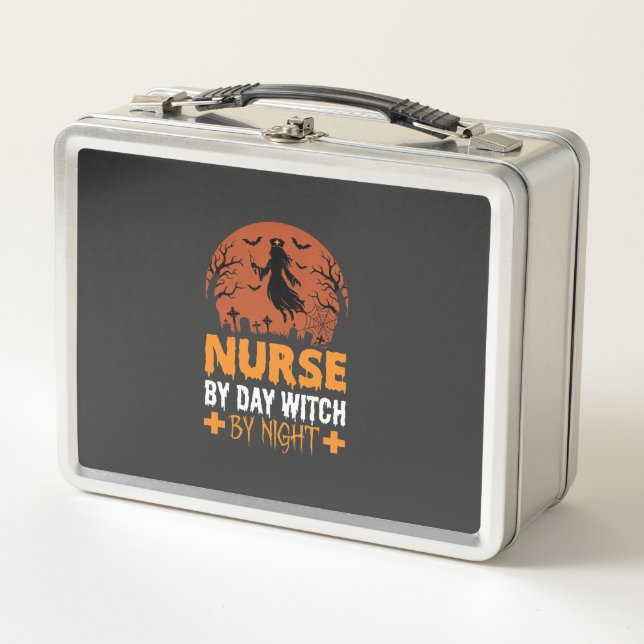 Lunch Box Infirmière Halloween de Jour Sorcière de Nuit (Devant)