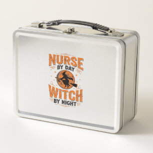 Lunch Box Infirmière le jour, sorcière la nuit, design Hallo