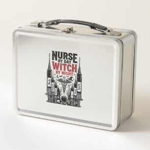 Lunch Box Infirmière le jour sorcière la nuit Design Hallowe