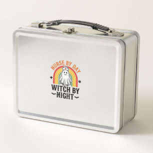 Lunch Box Infirmière le jour sorcière la nuit Vintage fantôm