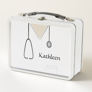 Lunch Box Infirmière personnalisée Médicale Scrubs White