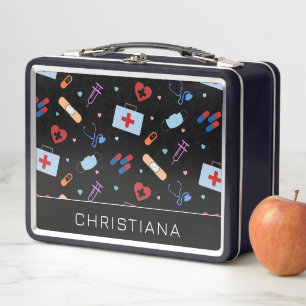 Lunch Box Infirmière RN personnalisée Docteur Motif Médica