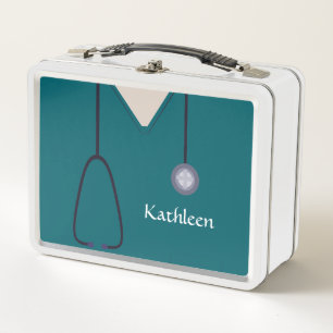 Lunch Box Infirmière sur mesure Médicale Scrubs Turquoise