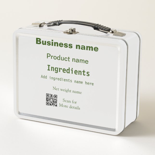 Lunch Box Ingrédients ajouter le nom de produit analyse de p (Devant)