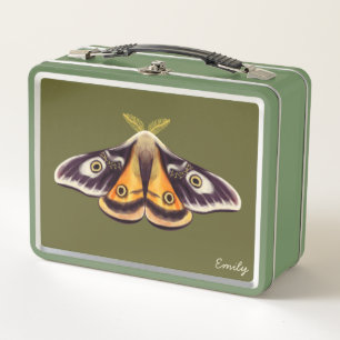 Lunch Box Insect Art Goblincore Saturnia Moth Nom vert