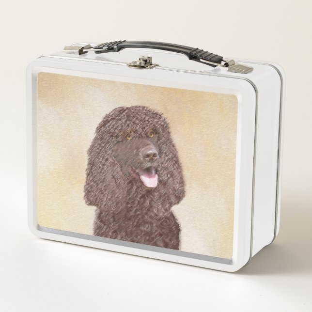 Lunch Box Irish Water Spaniel Peinture - Original Dog Art (Devant)