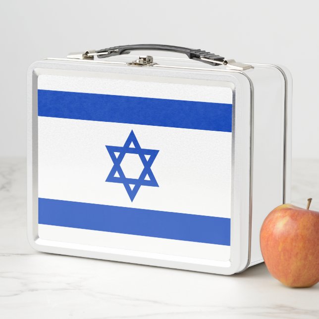 Lunch Box Israël drapeau bleu et blanc moderne patriotique (En situation)
