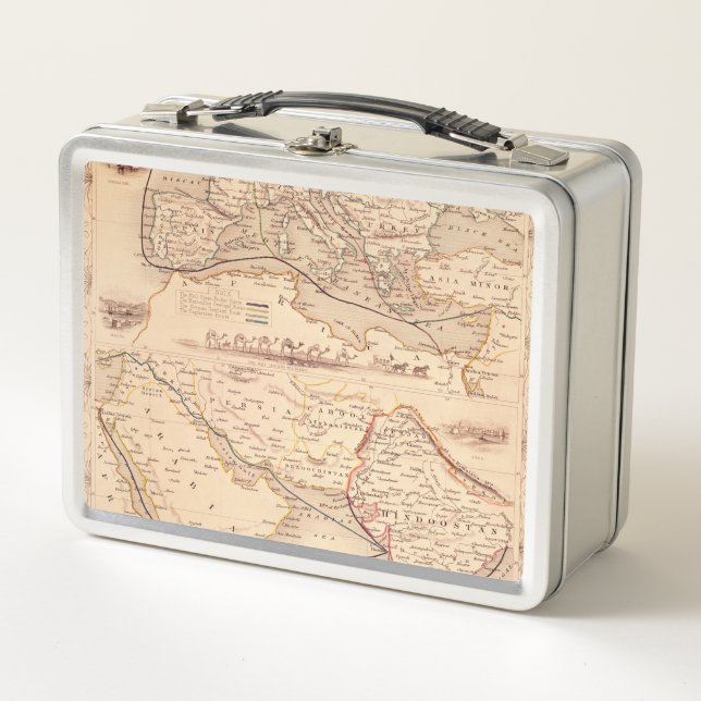 Lunch Box Itinéraire sur terre vers l'Inde (Devant)