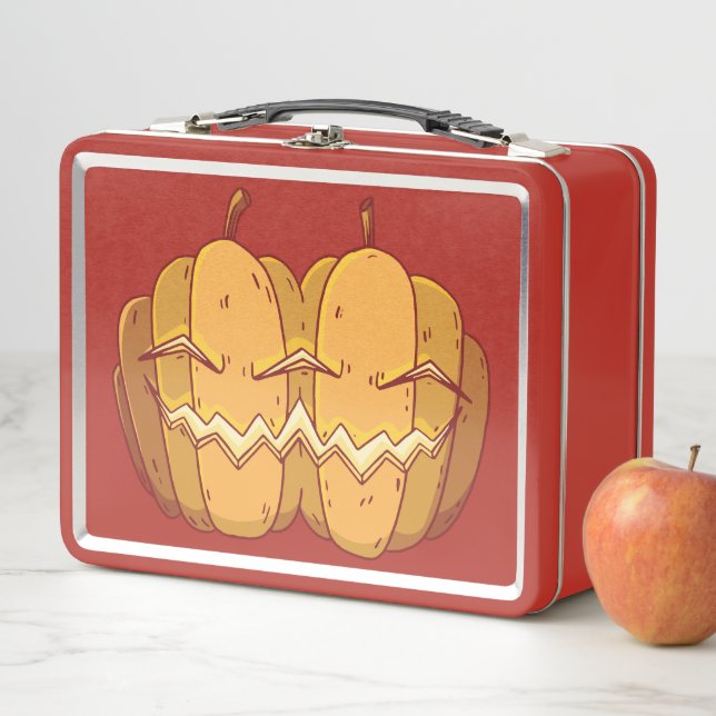 Lunch Box Jack-o'-lantern Halloween Design (En situation)
