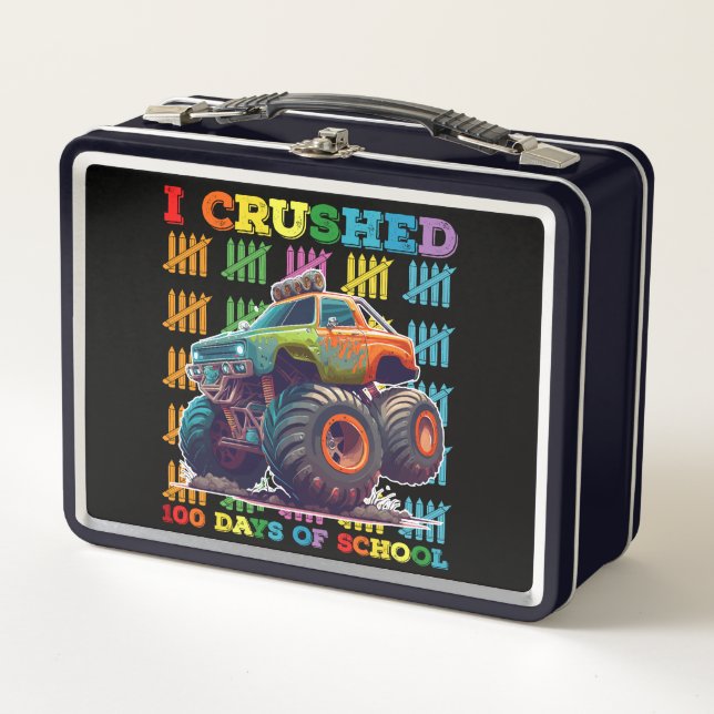 Lunch Box J'Ai Écrasé 100 Jours De Camion Monster De L'École (Devant)