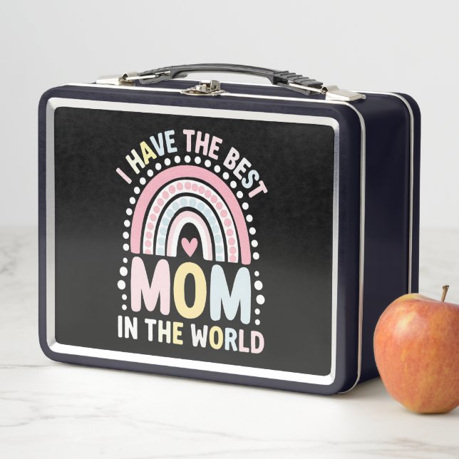 Lunch Box J'ai la meilleure maman du monde Boho Rainbow (En situation)