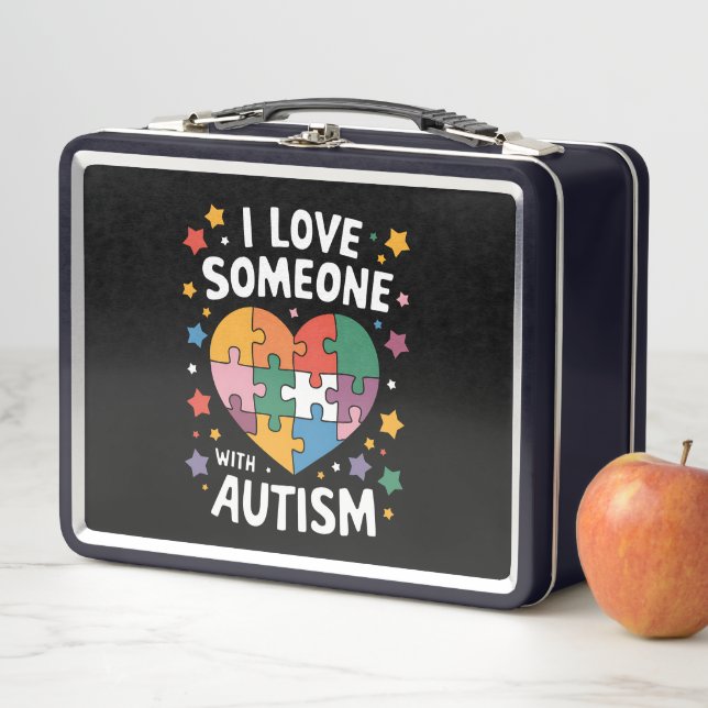 Lunch Box J'Aime Quelqu'Un Avec Autisme Sensibilisation Auti (En situation)