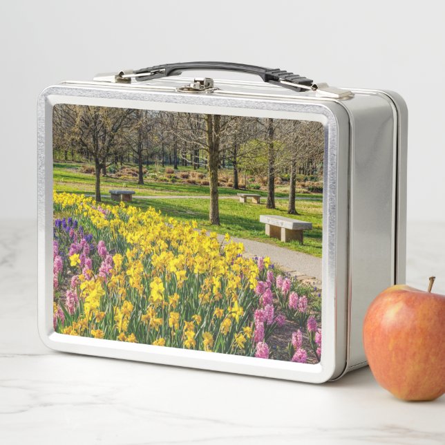 Lunch Box Jardin de fleurs de saison printanière (En situation)