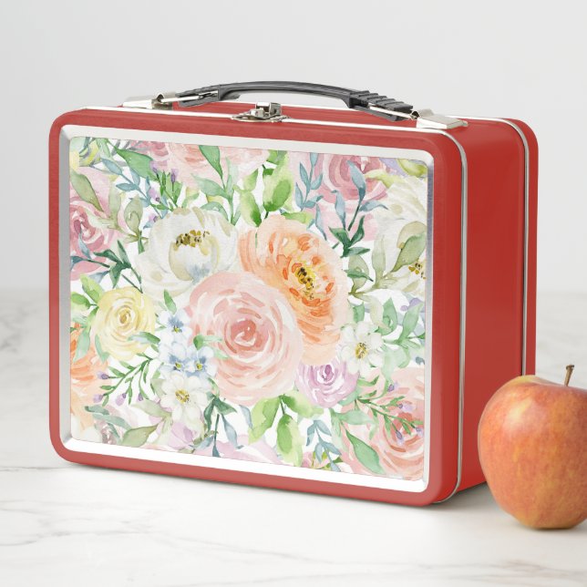 Lunch Box Jardin romantique pastel (En situation)