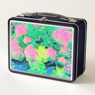 Lunch Box Jardin rose d'Hydrangea avec olivier jaune