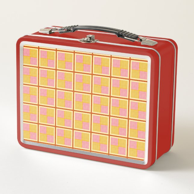 Lunch Box Jaune et rose  (Devant)