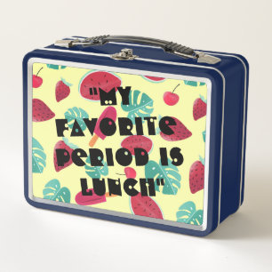 Lunch Box Jaune mignon " Ma Période Préférée Est Le Déjeuner