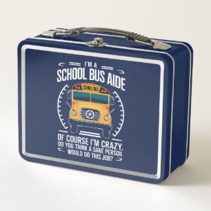 Lunch Box Je suis un aide d'autobus scolaire drôle de rentré