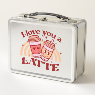 Lunch Box Je T'Aime Un Latte   Pun Coupe De Café Cute