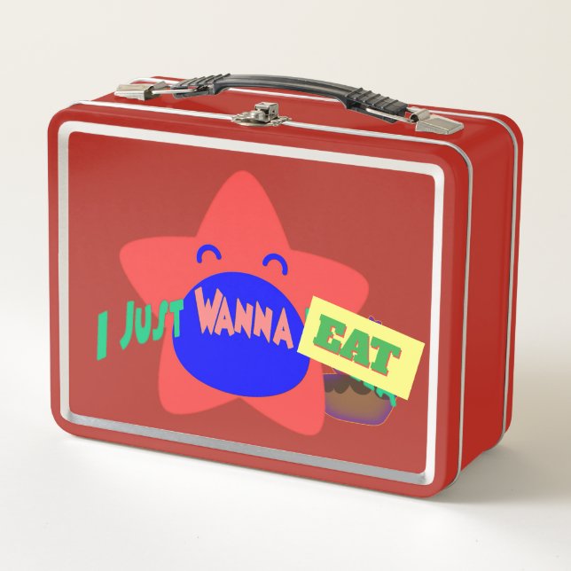 Lunch Box Je veux juste manger rouge (Devant)