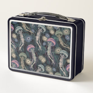 Lunch Box Jellyfish et anémones éthériques en Turquoise et r