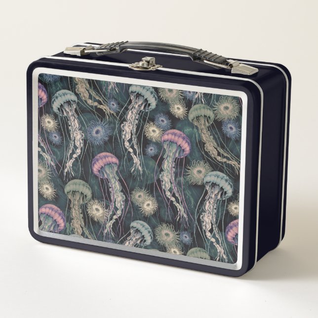 Lunch Box Jellyfish et anémones éthériques en Turquoise et r (Devant)