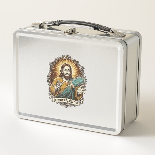 Lunch Box Jésus a laissé tomber le savon glissant sous la do (Devant)