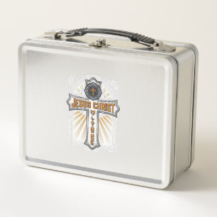 Lunch Box Jésus-Christ Mon Espoir Vivant Croix Vintage