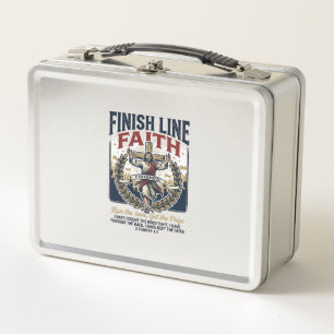 Lunch Box Jésus courant Marathon Vintage Shirt Chrétien Gra