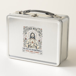 Lunch Box Jésus Couture Tricotage Chemise Graphique Chrétien