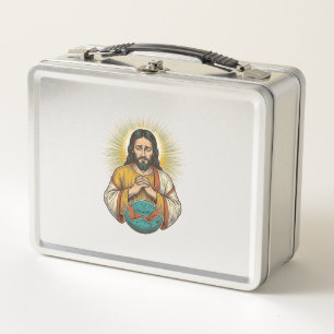 Lunch Box Jésus déçu Ballon de sport dégonflé Échec de gym
