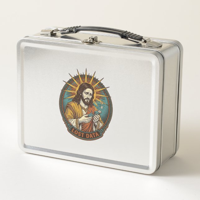 Lunch Box Jésus Écrasé Clé USB Perte de Données Humour_1 (Devant)