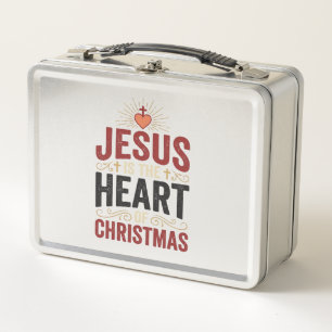 Lunch Box Jésus est le cœur du T-shirt vintage de Noël
