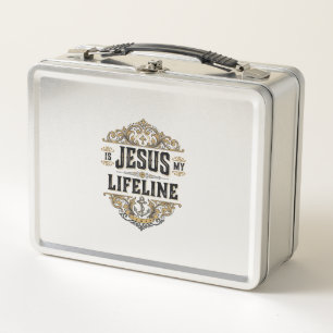 Lunch Box Jésus est ma ligne de vie vintage chrétien concept