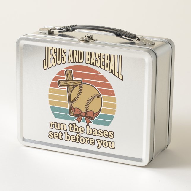 Lunch Box Jésus et Baseball Vintage Chemise Chrétienne (Devant)