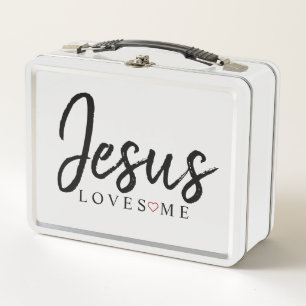 Lunch Box Jésus m'aime au coeur rouge 