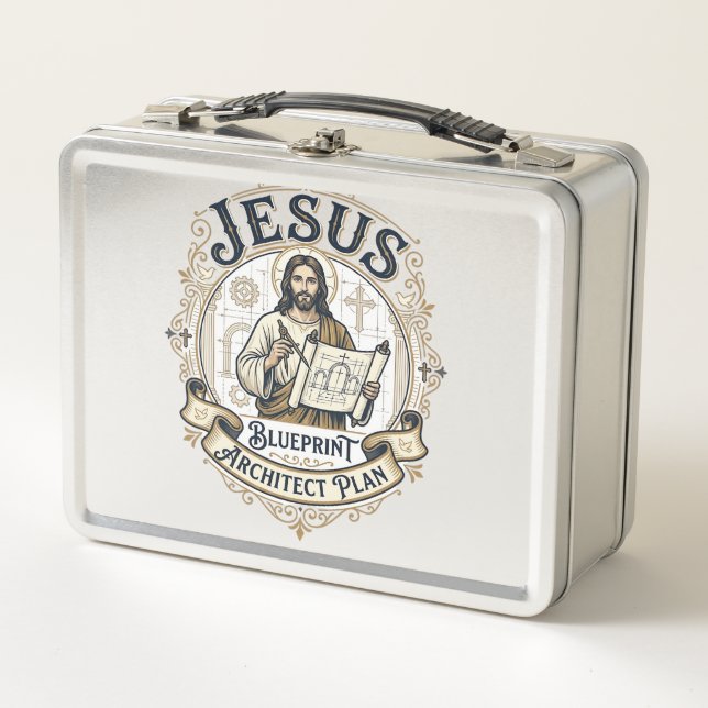 Lunch Box Jésus Plan Architecte Blueprint Jésus Plan Archite (Devant)