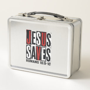Lunch Box Jésus Sauve Romains 10_9 Chemise Vintage Chrétienn