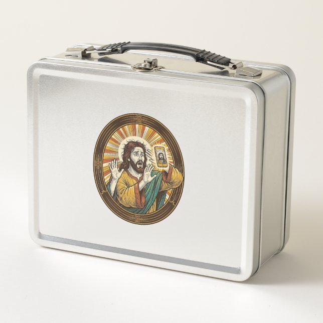 Lunch Box Jesus Selfie Accidentel avec la Caméra Frontale et (Devant)