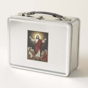 Lunch Box Jésus vintage gloire radieuse gravure chrétienne D