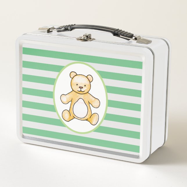Lunch Box Joli dessin d'ours en peluche vintage (Devant)