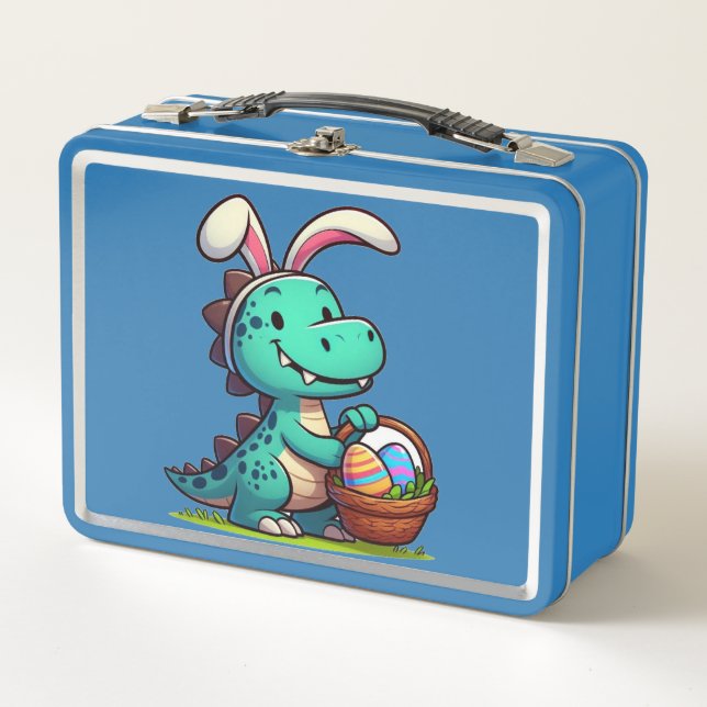 Lunch Box Joli dinosaure lapin de Pâques (Devant)