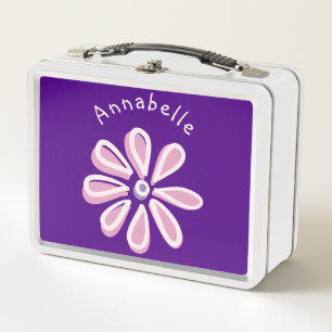 Lunch Box Joli Doodle Fleur Votre Nom