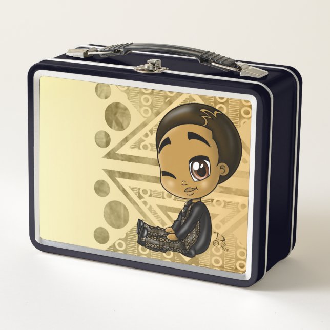 Lunch Box Joli garçon africain américain (Devant)