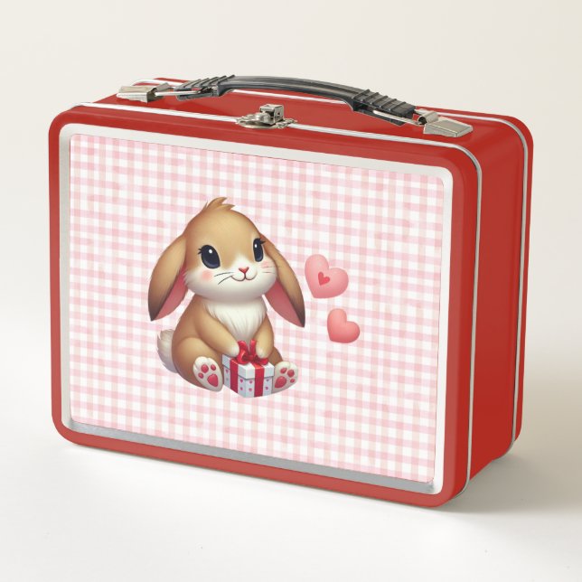 Lunch Box Joli lapin de la Saint-Valentin  (Devant)