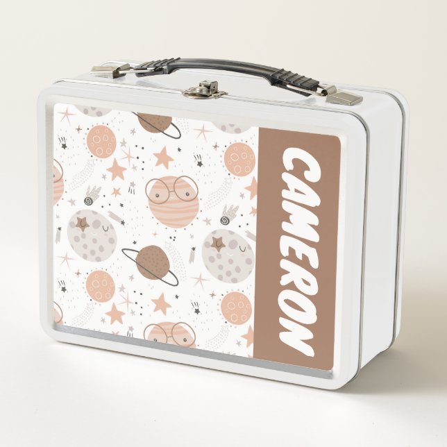 Lunch Box Joli Motif Doodle Planet (Devant)