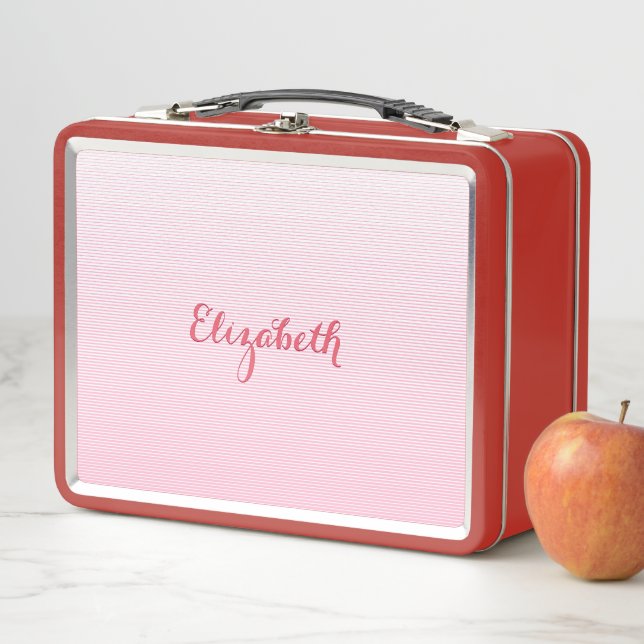 Lunch Box Joli Motif rose Monogrammed Girls School (En situation)