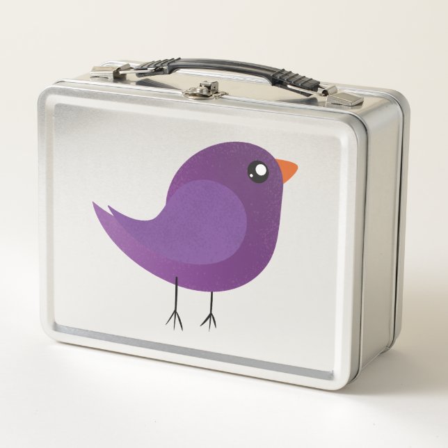 Lunch Box joli oiseau violet (Devant)